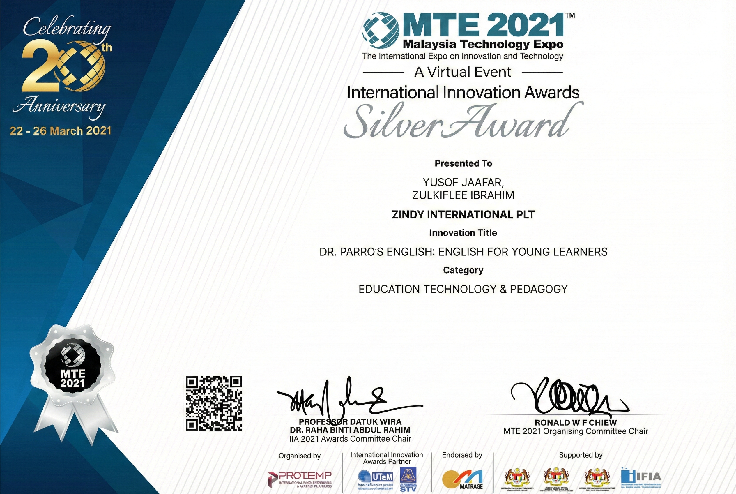 MTE Silver Award